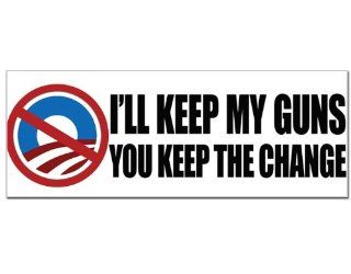 Nobama I'll Keep My Guns You Can Keep the Change   Nobama Sticker  Other Products  