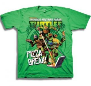 Teenage Mutant Ninja Turtles TMNT Pizza Break Cartoon Juvenile T Shirt Tee Clothing