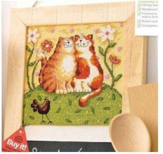 Cross stitch embroidery kit Love cat (japan import) Toys & Games