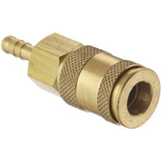 Dixon Valve 2US2 B Brass Automatic Universal Pneumatic Fitting, Socket, 1/4" Coupler x 1/4" Hose ID Barbed Quick Connect Hose Fittings