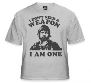 Chuck Norris "Don't Need A Weapon" T Shirt #941 Clothing