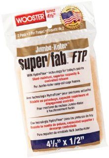 Wooster Brush RR942 4 1/2 Inch Super Fab FTP Jumbo Koter Miniroller Cover, 1/2 Inch Nap, 2 Pack   Paint Rollers  
