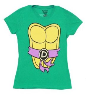 TMNT Teenage Mutant Ninja Turtles Costume Green Juniors T shirt Tee Novelty T Shirts Clothing