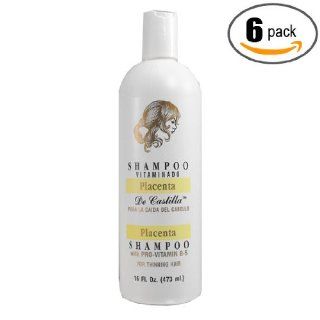 6pk   De Castilla Shampoo   Placenta   Vitamin B5   16oz  Hair Shampoos  Beauty
