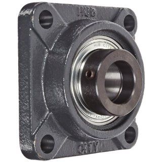 Hub City FB220URX1 1/4 Flange Block Mounted Bearing, 4 Bolt, Normal Duty, Relube, Eccentric Locking Collar, Narrow Inner Race, Cast Iron Housing, 1 1/4" Bore, 1.945" Length Through Bore, 3.622" Mounting Hole Spacing Industrial & Scienti