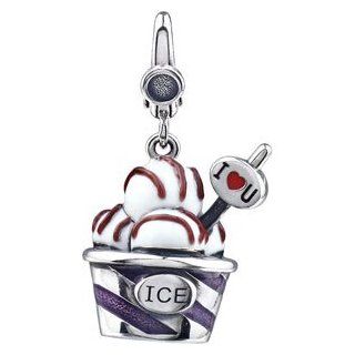 925 Sterling Silver Ice Cream Cup Charm GoldenMine Jewelry