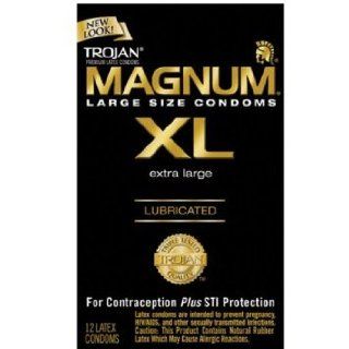 Trojan Magnum Xl Lubricated Condoms 12 Pack Health & Personal Care