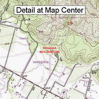 USGS Topographic Quadrangle Map   Kenwood, California (Folded/Waterproof)  Outdoor Recreation Topographic Maps  Sports & Outdoors