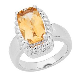 Citrine and 925 Sterling Silver Ring Jewelry