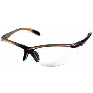 US Safety U92601 Catalina 926 Full Wrap Safety Glasses with Paddle Temples, Clear Lens, Brown Metallic Frame (Box of 12)