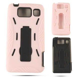 For Motorola Droid Razr Hd Xt926 Jelly 04 Pink Skin Black Snap Dual Layer + Kickstand Case Accessories Cell Phones & Accessories