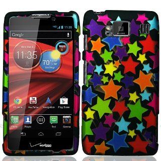 Rainbow Star Hard Cover Case for Motorola Droid RAZR MAXX HD XT926 Cell Phones & Accessories
