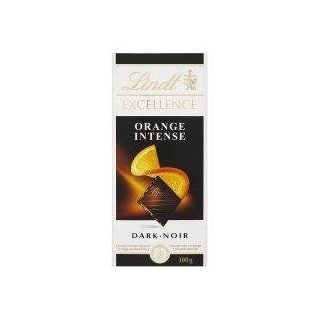 Lindt Excellence Dark Orange with Almonds 100g   Pack of 6  Candy And Chocolate Bars  Grocery & Gourmet Food
