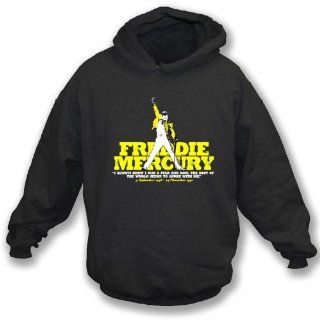 Freddie Mercury Tribute Hooded Sweatshirt, Color Black Sports & Outdoors