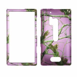 2D Pink Camo Realtree Nokia Lumia 928 Verizon Case Cover Hard Case Snap on Cases Rubberized Touch Protector Faceplates Cell Phones & Accessories