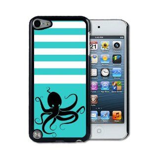 IPod 5 Touch Case Thinshell Case Protective I Pod 5G Touch Case Shawnex Octopus Nautical Stripes Cell Phones & Accessories