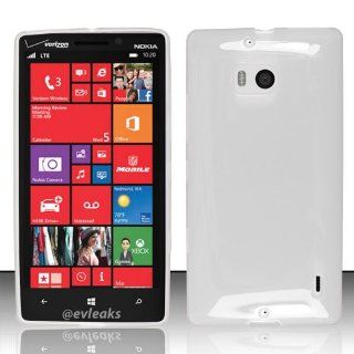 Transparent Clear Flexible Slim Fit TPU Cover Case + ATOM LED Keychain Light for Nokia Lumia Icon 929 Cell Phones & Accessories