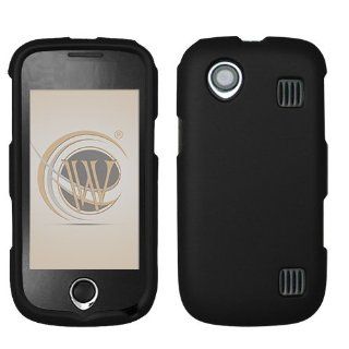 Cricket ZTE Chorus D930 Rubberized Hard Case Cover   Black Cell Phones & Accessories