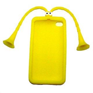 Zehui Yellow Cute Soft Silicone Mr Grasshopper Case Cover For Iphone 4G 4Gs 4S Cell Phones & Accessories