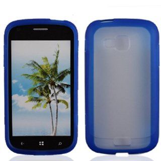 Samsung ATIV Odyssey / I930 Mix Case   Clear Plastic Case + Blue TPU Cell Phones & Accessories