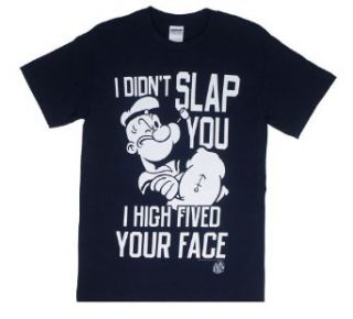 High Fived Your Face   Popeye T shirt Adult Small   Navy Blue at  Mens Clothing store