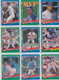 Chicago Cubs 1991 Donruss Baseball Team Set (Ryne Sandberg) (Greg Maddux) (Mitch Williams) (Mark Grace) (Andre Dawson) (Rick Sutcliffe) (Joe Girardi) (Shawon Dunston) 