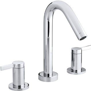 KOHLER K T954 4 CP Stillness Deck Mount High Flow Bath Faucet Trim, Polished Chrome   Bathtub Faucets  