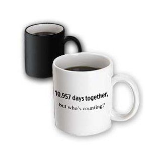 3dRose 10, 957 Days Together But Whos Counting Happy 30th Anniversary, Magic Transforming Mug, 11 Oz Kitchen & Dining
