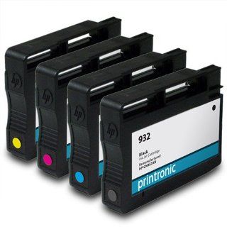Printronic Remanufactured Ink Cartridge Replacement for HP 932 and HP 933 4 Pack (1 Black, 1 Cyan, 1 Magenta, 1 Yellow) Electronics