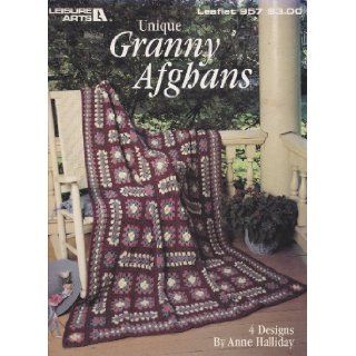 Unique Granny Afghans Book One 4 Designs (Leisure Arts Leaflet #957) Ann Halliday Books