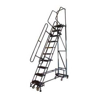 7 Step 16" W All Directional Steel Safety Ladder W/ Folding Rails   Nav 7rf   Stepladders  