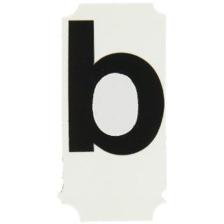 Brady 8240 B Vinyl (B 933), 1 1/2" Black Helvetica Quik Align   Black Lower Case, Legend "B" (Package of 10) Industrial Warning Signs