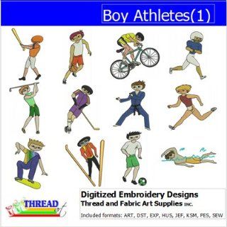 Digitized Embroidery Designs   Boy Athletes(1)   CD