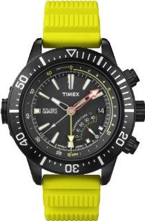 Timex Men's T2N958 Intelligent Quartz Adventure Series Depth Gauge Yellow Resin Strap Watch Watches