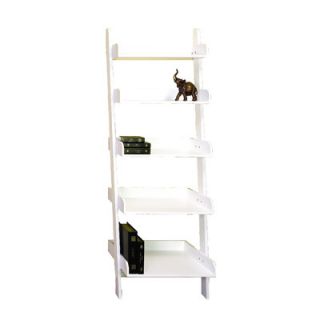 Woodland Imports Leaning Ladder 76 Bookcase 72882 / 72883 Finish White