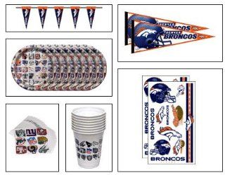 Denver Broncos Gold Football Theme Party Supplies Package Toys & Games