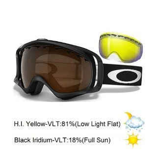 Oakley Crowbar Snow Goggles (Matte Black Frame/Black Iridium Lens)  Ski Goggles  Sports & Outdoors