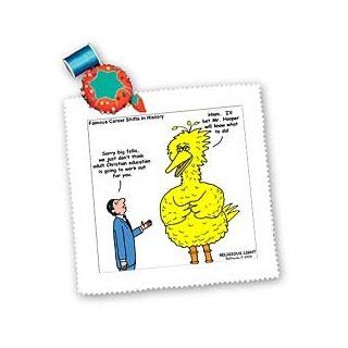 qs_2615_1 Rich Diesslins Funny Religious Light Cartoons   Big Bird Reject for Adult Christian Education   Quilt Squares   10x10 inch quilt square