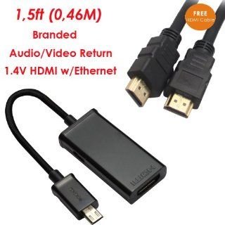 YarMonth Micro USB to HDMI 11 Pin MHL Adapter for Samsung Galaxy S3 SIII i9300 i9308 i939 Retail Package + Free 1.5ft 1.4V High Speed HDMI cable with Ethernet,3D,full 1080P ,Audio/Video return. Computers & Accessories