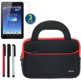 BIRUGEAR Ultra Portable Universal Neoprene Carrying Sleeve with Screen Protector & Stylus for Asus MeMO Pad HD 7 ME173X / ME173   7'' Android Tablet Computers & Accessories