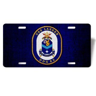 License Plate with U.S. Navy USS Lassen (DDG 82) destroyer emblem (crest) 