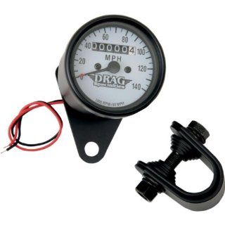 Drag Specialties Mini Mechanical Speedometer   11 Ratio with White Face 21 6824BDS1 Automotive