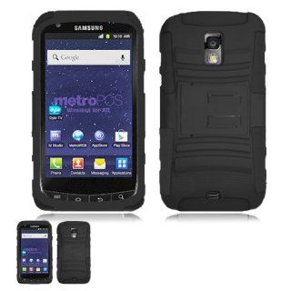 Samsung Galaxy S Lightray 4G R940 Black and Black 2nd Gen. Hybrid Case Cell Phones & Accessories