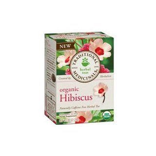 Traditional Medicinals Teas Organic Hibiscus Tea, 16 BAGS (Pack of 2)  Bathtub Teas  Beauty