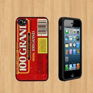 100 Grand chocolate candy bar Custom Case/Cover FOR Apple iPhone 4 /4S BLACK Rubber Case ( Ship From CA ) Cell Phones & Accessories