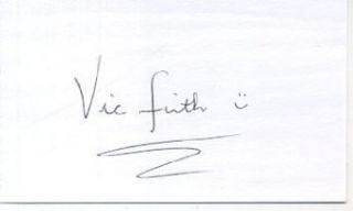 Vic Firth Drummer Music Inventor Rare Signed Autograph   Memorabilia Entertainment Collectibles