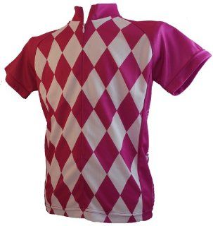 Rocky Mountain Rags Children's Pink Diamond Cycling Jersey  Sports & Outdoors