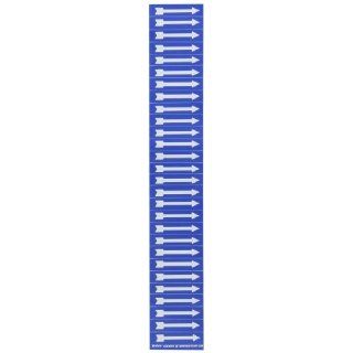 Brady 91886 Semiconductor & Chemical Pipe Markers, B 946, 1/2" Height X 2 1/4"W, White On Blue Pressure Sensitive Vinyl, Legend "(Arrow)" Industrial Pipe Markers