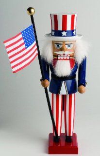 Decorative Christmas Nutcracker   Uncle Sam (12.2 inches)   Sports Related Merchandise