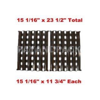 90262 (2 pack) BBQ Barbeque Replacement Gas Grill Porcelain Steel Heat Plate for Brinkmann, Lowes Model Grills  Side Burners  Patio, Lawn & Garden